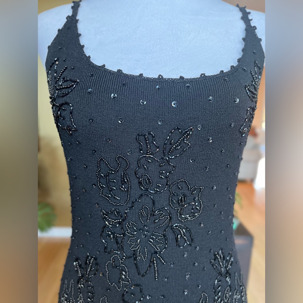 Vintage DKNY sequins top with matching long sleeve sweater